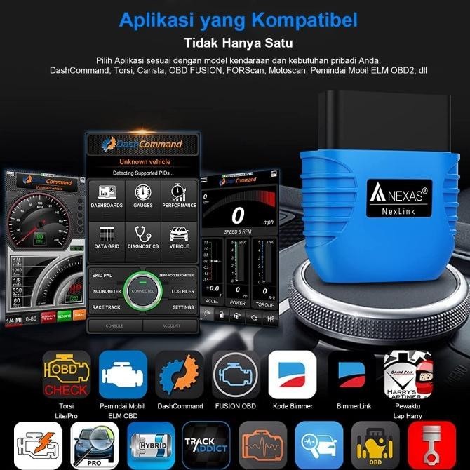 Nexas Bluetooth Obd2 Scanner Motor/Mobil Untuk Bmw/Ducati/Ktm/Piaggio