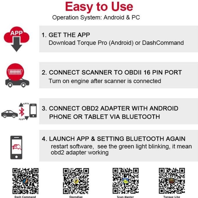 Ancel Elm327 V1.5 Bluetooth Mobil Scanner Obd2 Alat Scanner Mobil Obd2