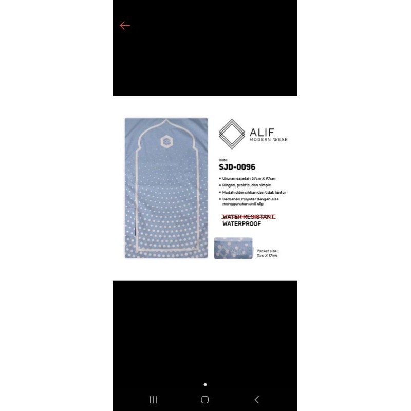 Alif Sajadah Genggam Travel