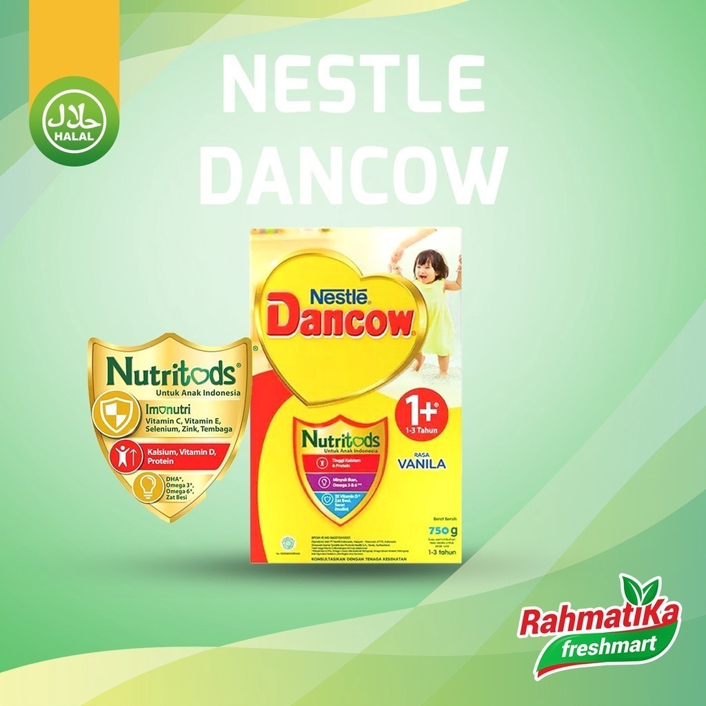 

Dancow 1+ Vanila Nutritods / Susu Dancow 1+ Rasa Vanila 750 gr