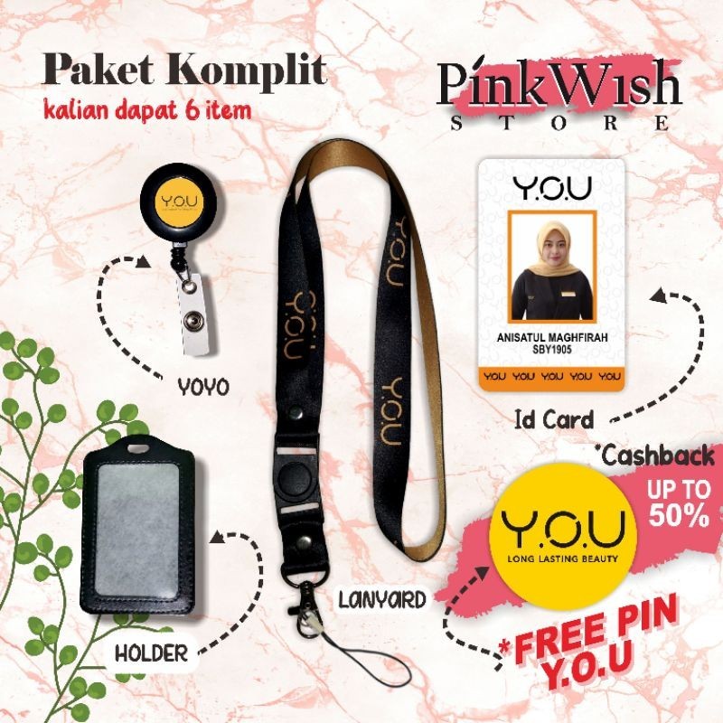 

Tali Idcard Y.O.U hitam kuning / Lanyard YOU Cosmetic [READY STOCK] TERMURAH!! Beli Eceran Rasa Grosir