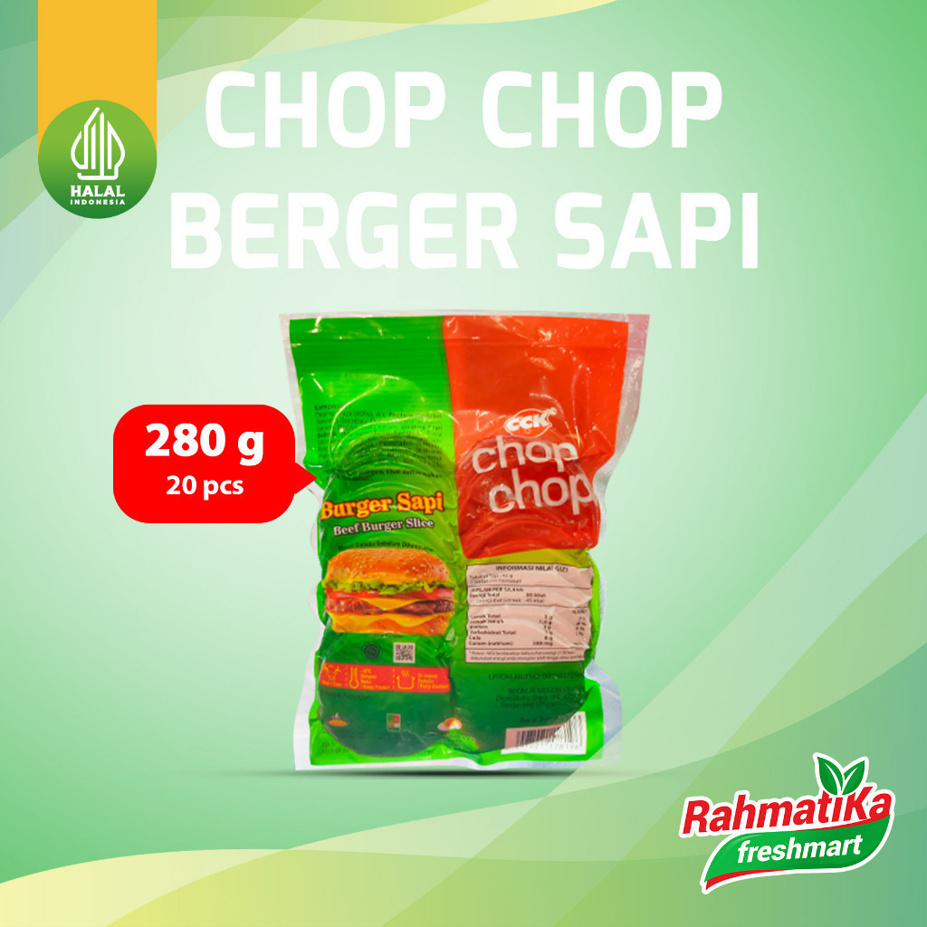 

CCK Chop-Chop Beef Burger Slice / Burger Sapi Mini 280 gr