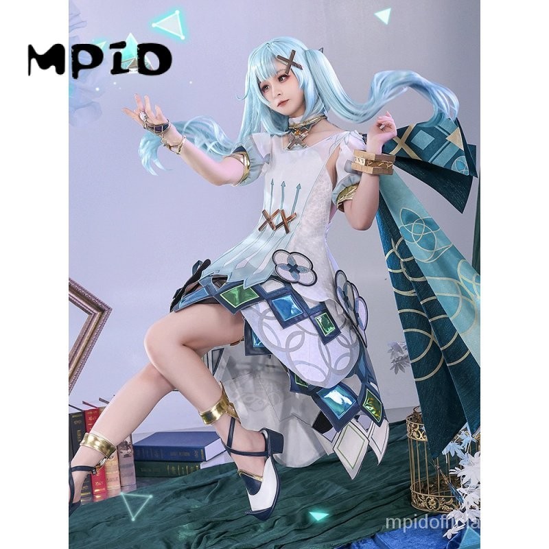 【MPID】1/3 Delusion Genshin Impact Cosplay Faruzan Costume Wanita Kostum Lolita Dress Faruzan Wig Aka