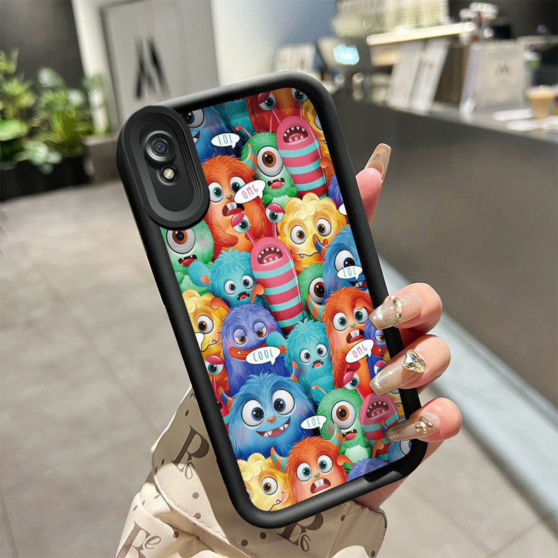 Casing Hp Xiaomi Redmi 9A Redmi 9i Redmi 9T Redmi 9 Power Case hp ponsel pola kartun monster Casing 