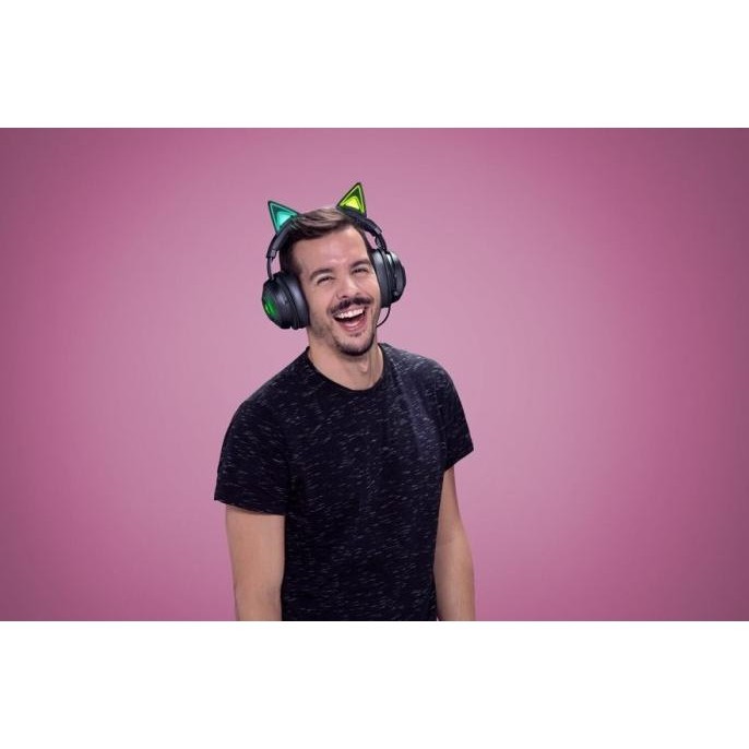 Ori Razer Headset Kraken Kitty Black - Wired Rgb Kitty Ears Gaming Headset Razelladri