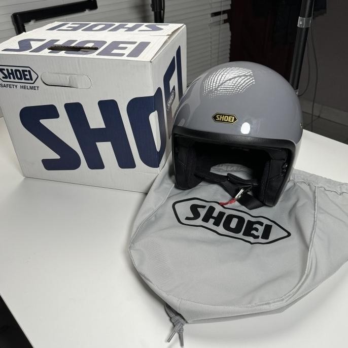 Shoei Jo Basalt Grey Helm Half Face Original Size L Calenamark