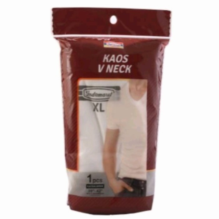 Flash Sale Kaos Oblong pria Indomaret putih MLXL model V Neck (leher V - M HOT SALE