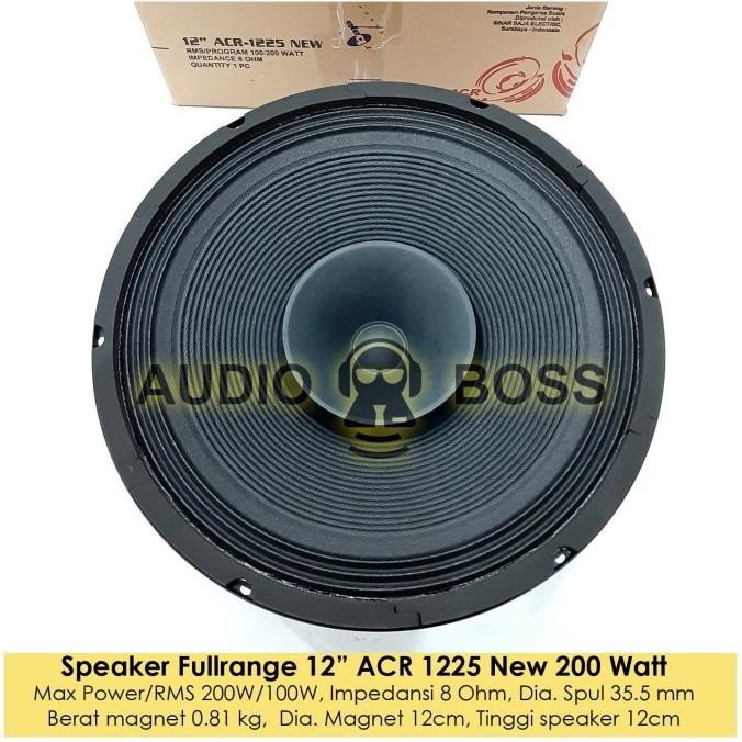 Speaker Acr Full Range 12 Inch Acr 12" 1225 New