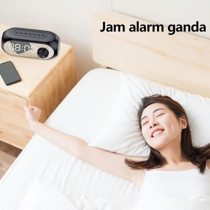 Jovitech Speaker Bluetooth Jam Led Alarm Portable Super Bass - S18