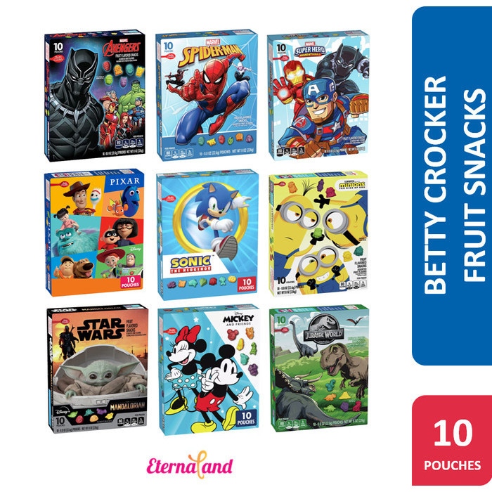 

Orea - Betty Crocker Fruit Flavored Candy- Starwars, Trolls, Jurassic, Marvel