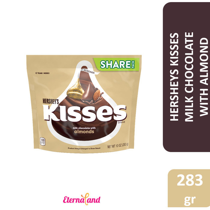 

Orea - Hershey Kisses Milk Chocolate With Almonds - Cokelat Impor Isi Kacang