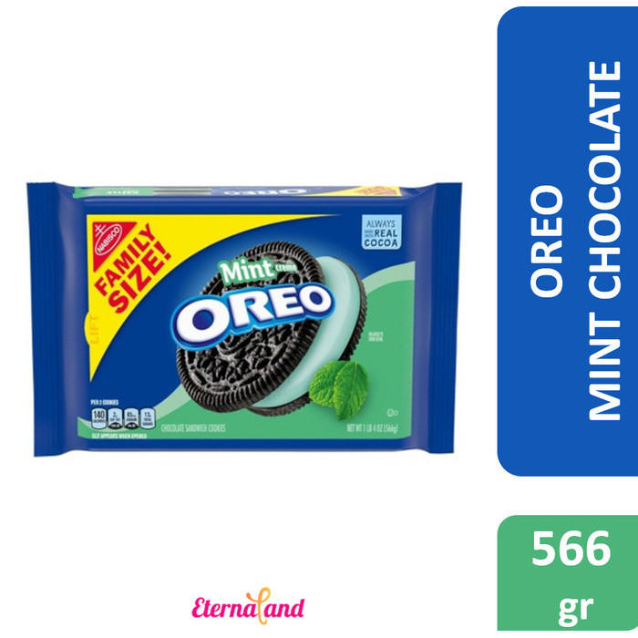 

Orea - Oreo Mint Creme - Snack Impor Oreo Rasa Mint