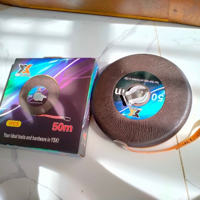 meteran 50 meter meteran tanah 50m bulat