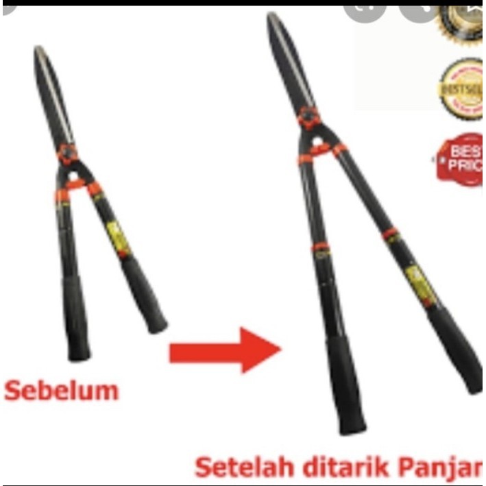 GUNTING RUMPUT PANJANG PENDEK / GUNTING RUMPUT ADJUSTABLE