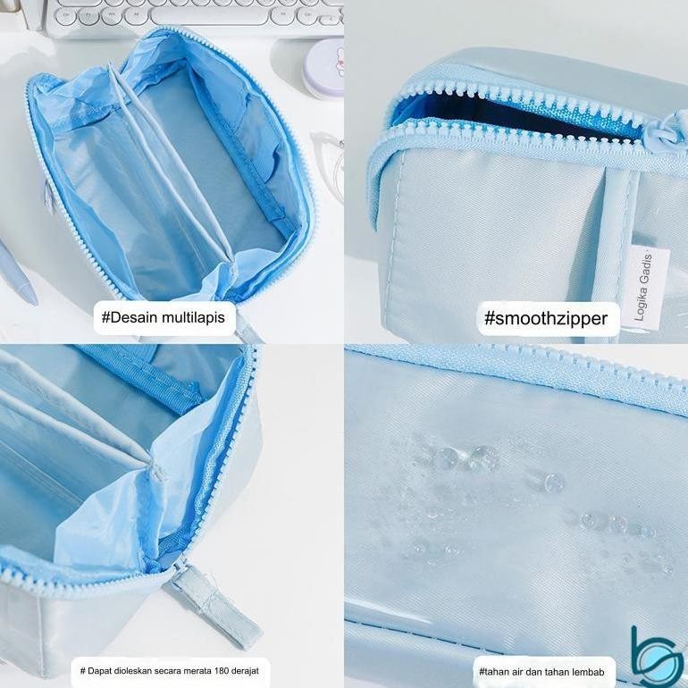 

SPECIAL Kotak pensil Model Prisma Warna Solid Berkapasitas Besar Multi-Fungsi Tahan Air/Large Capacity Waterproof Pencil Case - Best Stationary bu-100