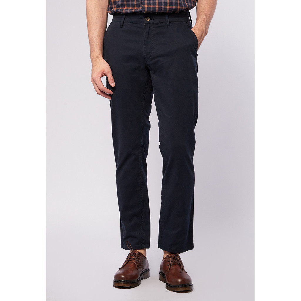 WOOD Slim Straight Chinos Pants 2-OPIBSC524O052 Navy