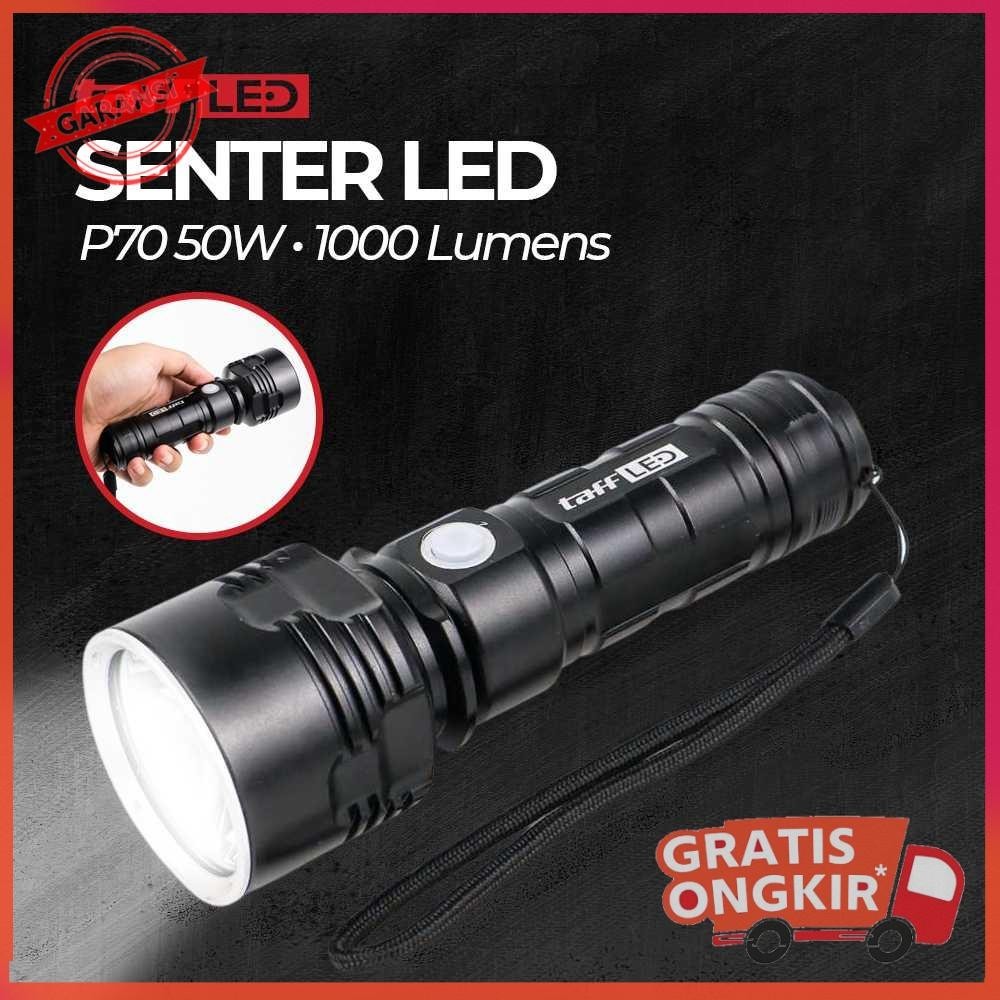 Senter LED USB Rechargeable P70 50W 1000 Lumens - XLM-P70