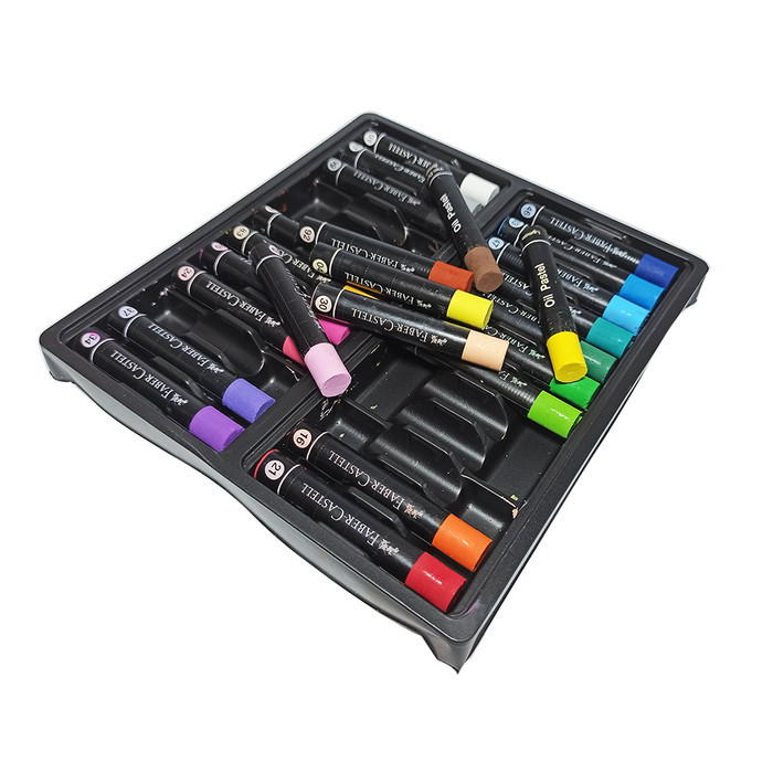 

Faber Castell - Crayon Minyak Oil Pastel Black Edition 24 Warna - Set