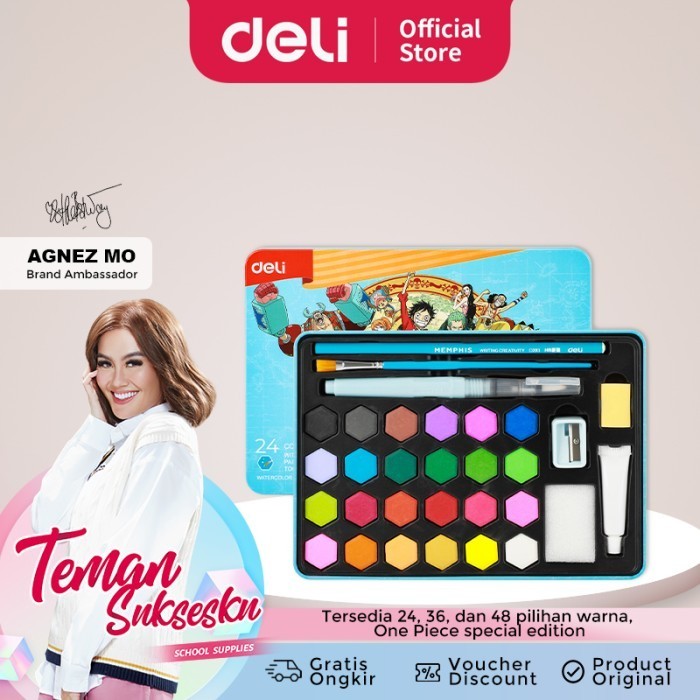 

Deli Watercolor Painting / Set Cat Air Padat Edisi One Piece Cc16-Xx