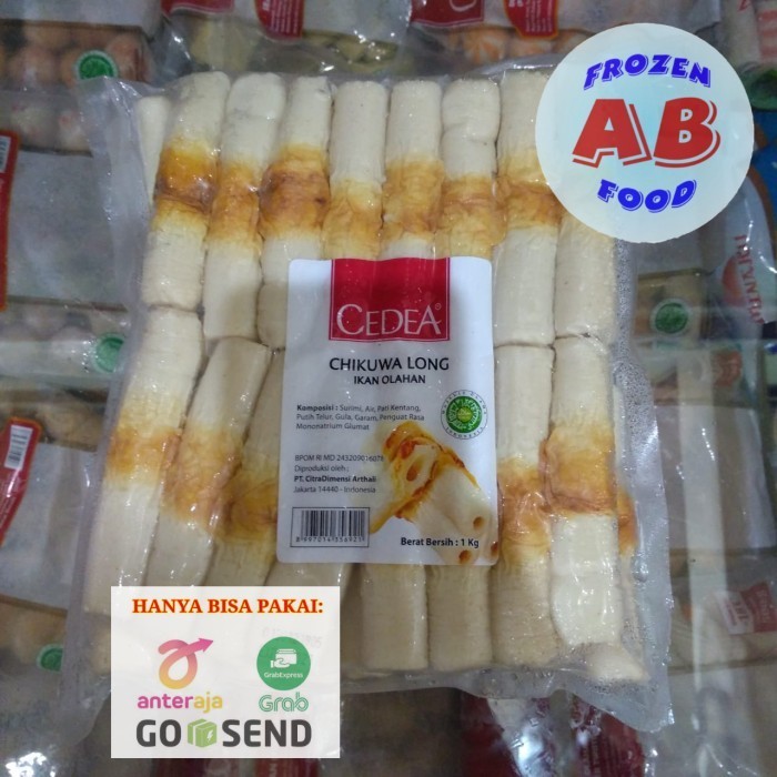 

Ayala - Cedea Chikuwa Long 1 Kg Frozen Seafood Ikan Olahan Chikuwa Fish 1000Gr