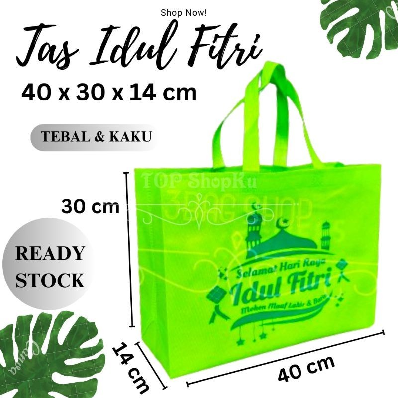 

Goodie Bag Tas Spunbond IDUL FITRI Model Box 40x30x14 cm / Tas Box Souvenir / Tas Hajatan / Goodie Bag / Tas Hampers