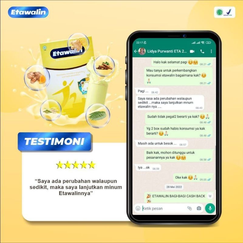 

Etawalin Original, Susu Etawa plus Herbal.Atasi Nyeri Sendi