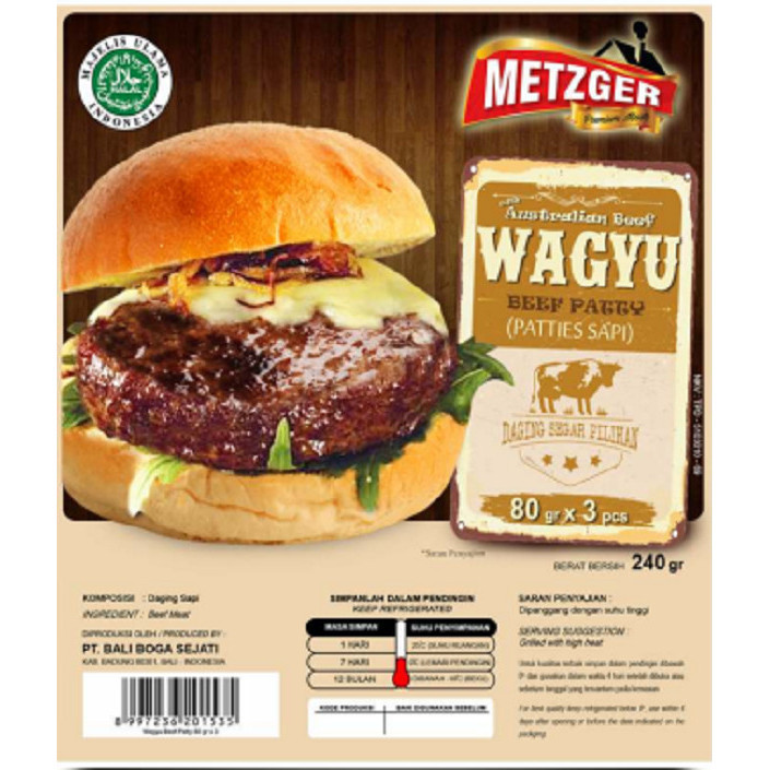 

Ayala - Metzger Steak Wagyu Burger Sapi Australian Wagyu Beef Burger Metzger