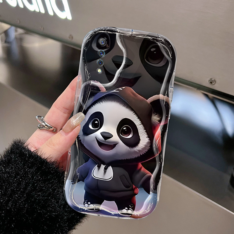 Casing Hp VIVO S1 VIVO S1 Pro Case hp Casing lembut Anti drop Kesing silikon panda Casing lucu kartu