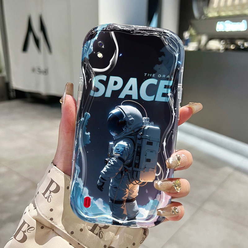 Casing Hp Samsung Galaxy A10 A11 M33 Case Astronot NASA imut pola pasangan Kesing ponsel baru Softca