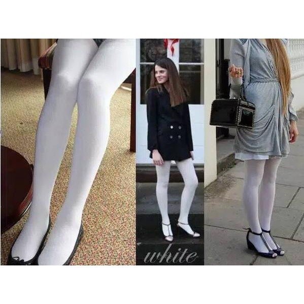 Stoing Legging Putih Stoking Leging Celana Wanita Elastis 480D Tebal