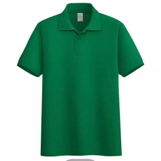 Kaos polo shirt polos | kaos kerah pria seragam polos hijau fuji daun picardmikeithtu