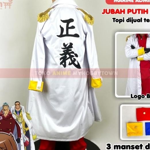 Jubah Cosplay Anime One Piece Marine Adral Akainu Aokiji Kizaru