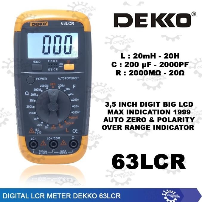 Digital LCR Meter Dekko 63LCR