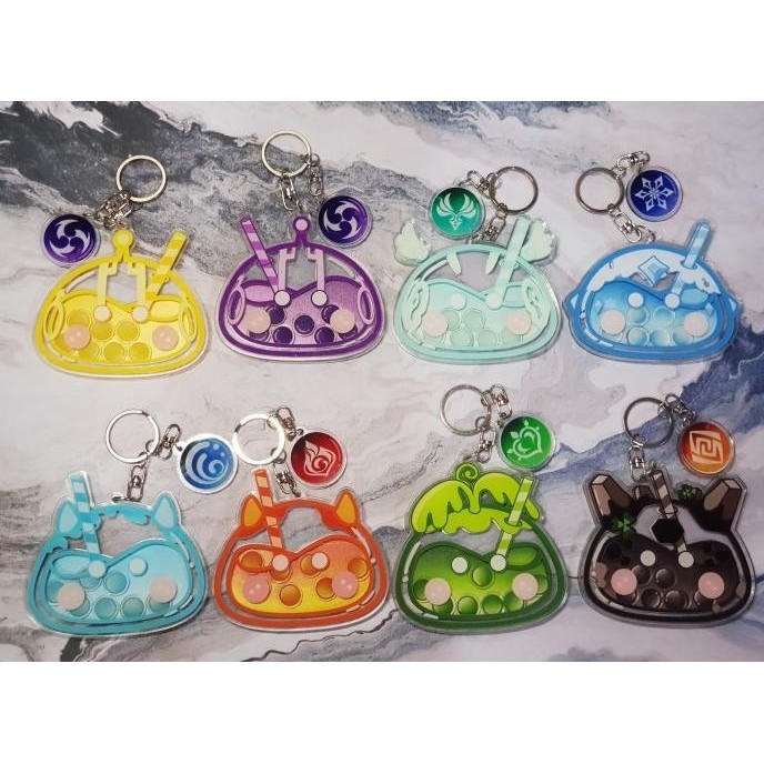 Keychain Genshin Impact - Slime Boba Shaker Charm
