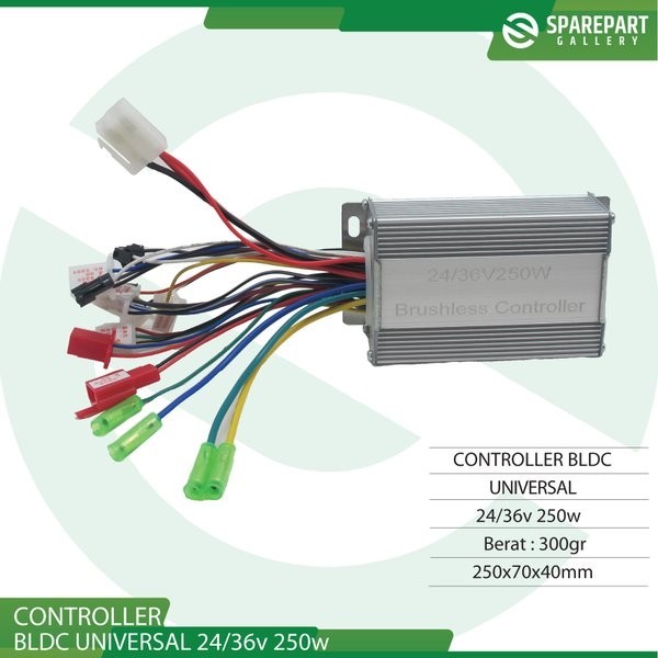 Sparepart Controller Universal Sepeda Listrik Dc 24V-36V 250W