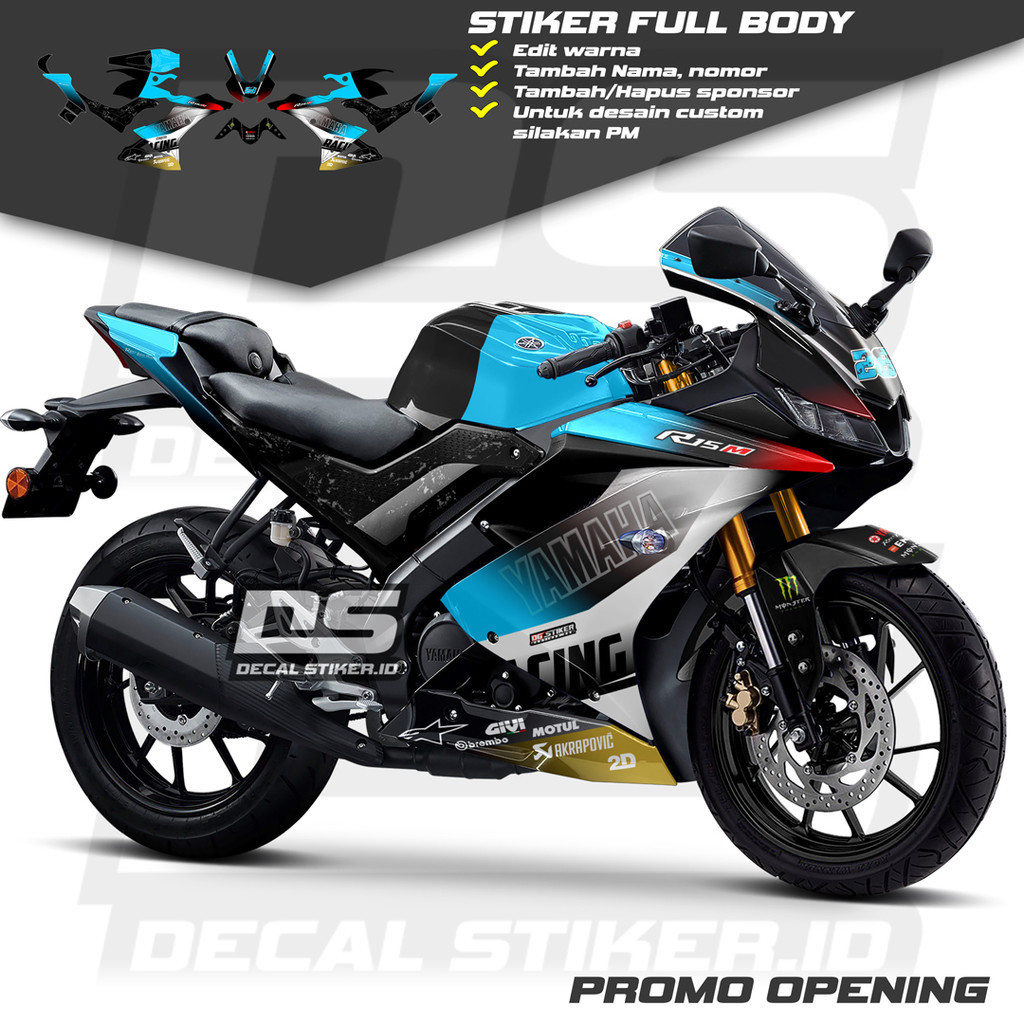 Decal R15 V3 Full Body Keren Stiker R15 V3 Full Body Keren Striping R15 V3 Terbaru Decal R15 V3 Full
