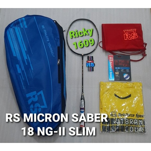 RAKET BADMINTON RS MICRON SABER 18 NG-II SLIM - NANO CARBON - ORIGINAL REINFORCE SPEED