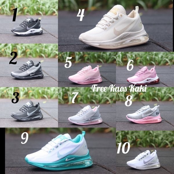 NIKE AIRMAX 720 TABUNG SIZE 36 - 40 SEPATU WANITA OLAHRAGA TOSCA PUTIH PINK HITAM