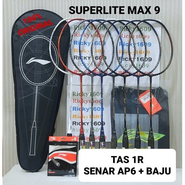 RAKET BADMINTON LINING G-FORCE SUPERLITE MAX 9 - 80 G - 30 LBS - ORIGINAL LI-NING
