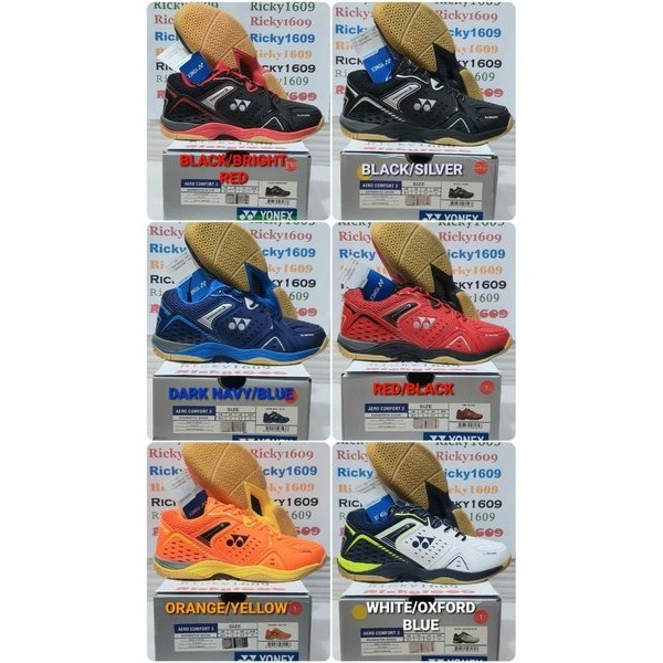 SEPATU BADMINTON YONEX AERO COMFORT 3 - TRU CUSHION - TRU SHAPE - ORIGINAL YONEX SUNRISE