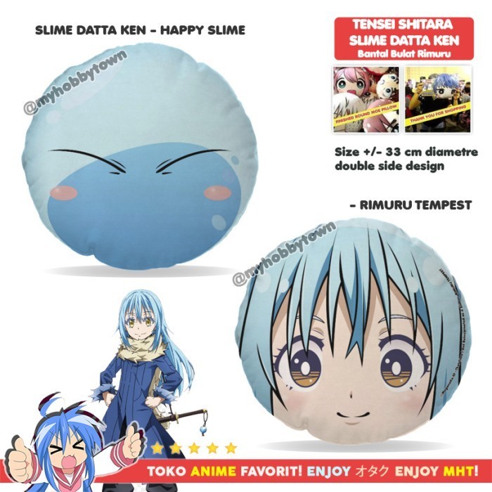 PROMO TERBATAS Bantal Bulat Anime Slime Rimuru Plushie Plush Doll