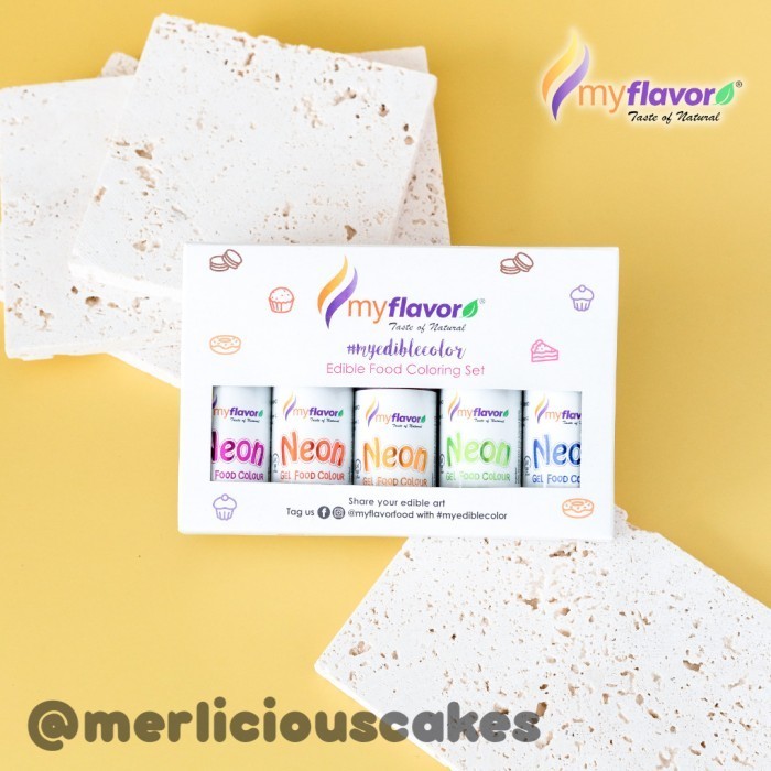 

My Flavor Neon Gel Food Color Set Food Colour Pewarna Makanan