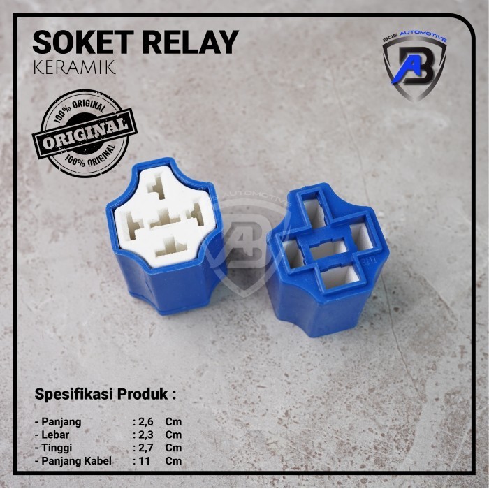 Terlaris Rumah Relay Keramik / Soket Relay / Socket Cable Relay / Kaki 5 Pin