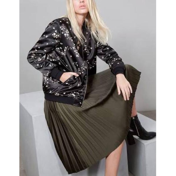 BISA COD - JAKET BOMBER STRADIVARIUS, BOMBER JACKET STADIVARIUS