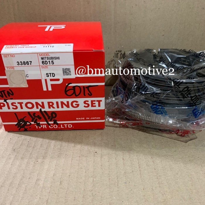 RING PISTON / RING SEHER SET FUSO 6D15 merk : TP jpn (ORI)