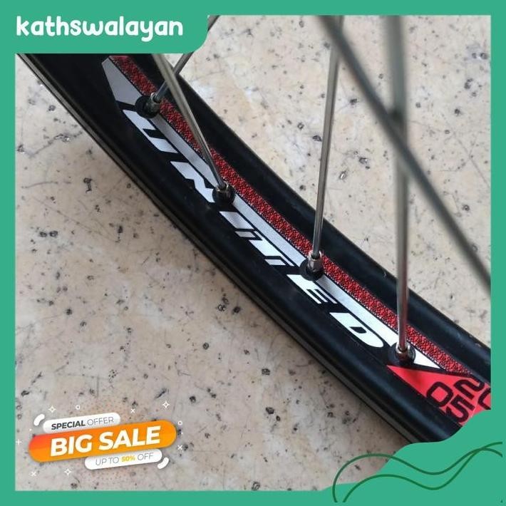 VELG/RIMS SEPEDA WHEELSET BMX 20 UNITED ALLOY HITAM LEBAR VG-2005 36H GRATIS ONGKIR