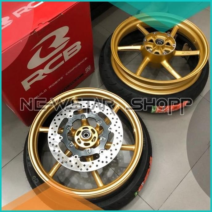 Paketan Velg Ninja RR RCB+BAN 110/70 130/70 Ring 17+Discbrake Floating