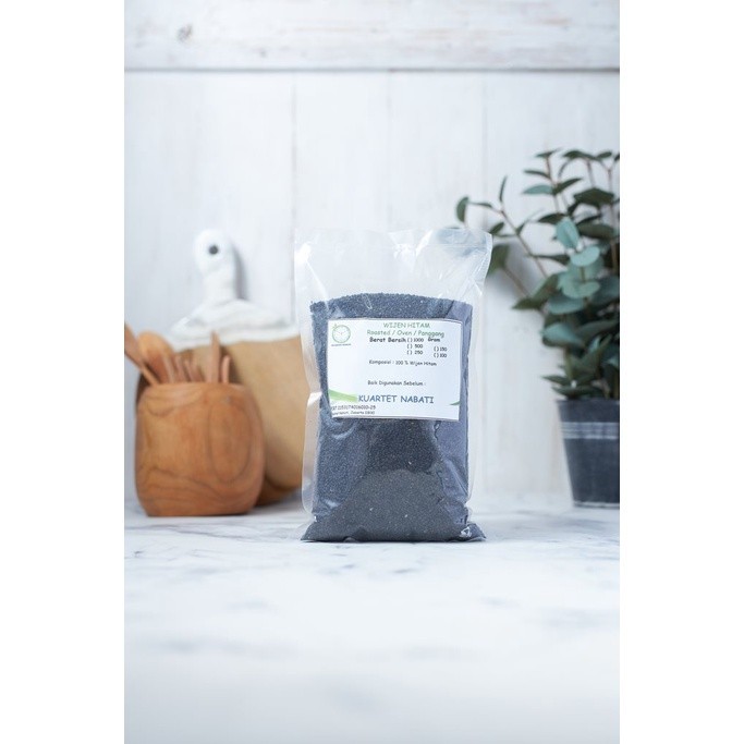 

1000gr Roasted Wijen Hitam - Black Sesame Seeds - Premium - Oven - Sangrai