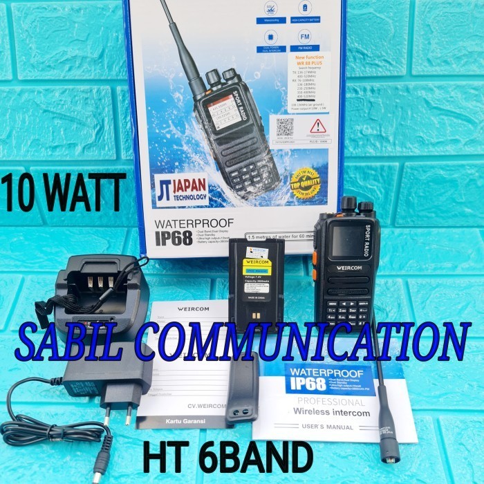 HT WEIRCOM WR88 PLUS 6BAND HT WEIRCOM SPORT RADIO WR 88 PLUS 6BAND ORI