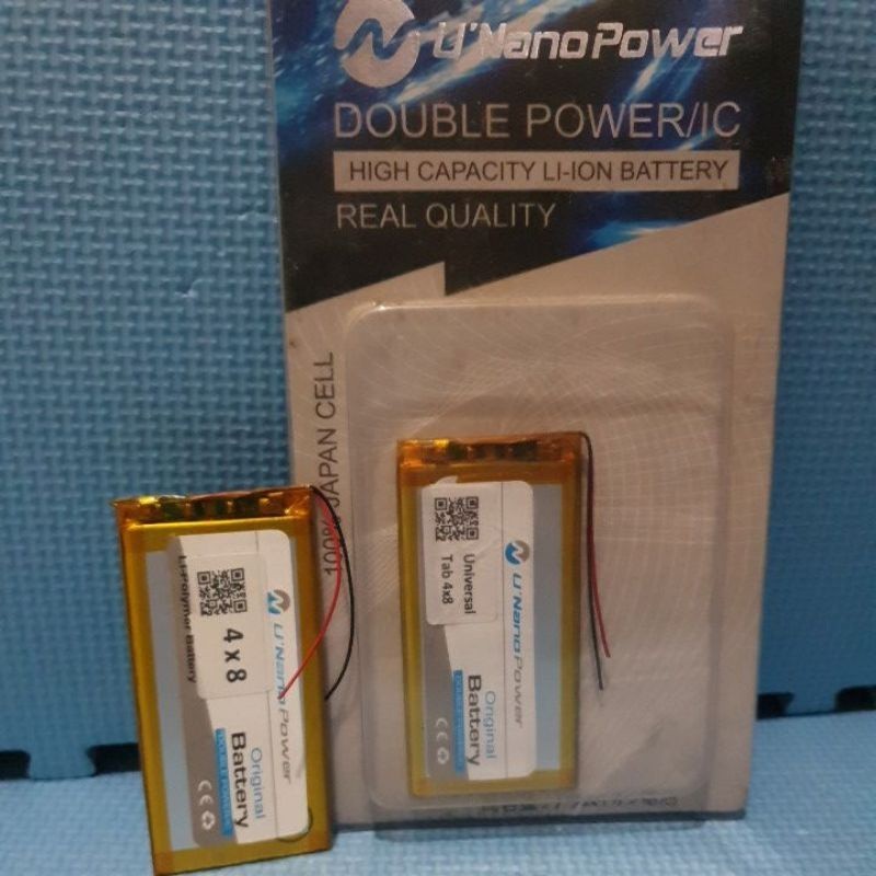 Battery Baterai Lithium Polymer Polimer Baterai Tanam Diy 4x8 Universal Hp, Tab, Android 1000 mah - 